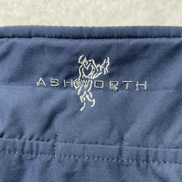 Ashworth Weather Systems 1/4 Zip Windbreaker Honda Golf Jacket Sz L Navy - Picture 8 of 12